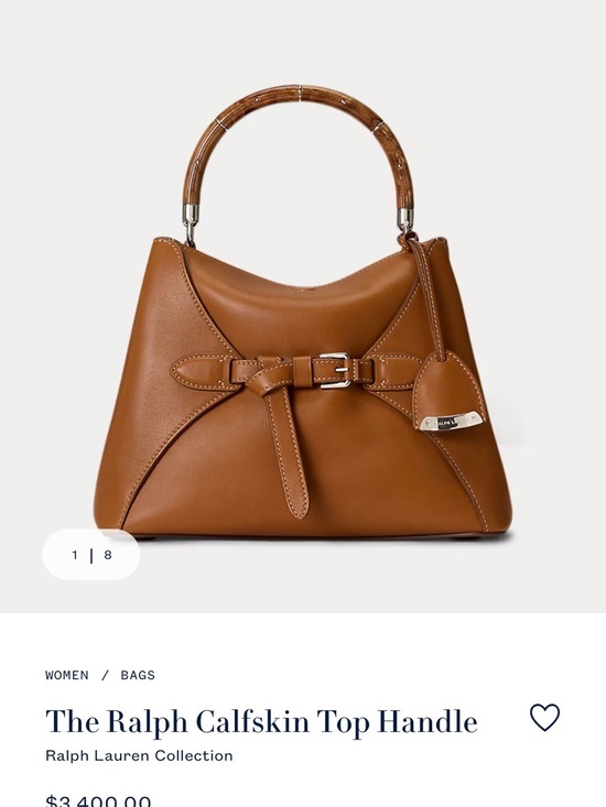 Ralph Lauren Handbags - Ralph Lauren Tan Calfskin Top Handle Satchel